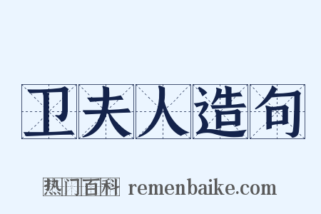 卫夫人造句是什么意思的图片